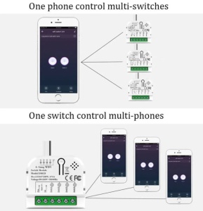 SMART-2GANGTuya Wifi DIY Self-locking daljinski upravljac Smart Switch relejni modul DC 5V/7-32V AC - Img 2