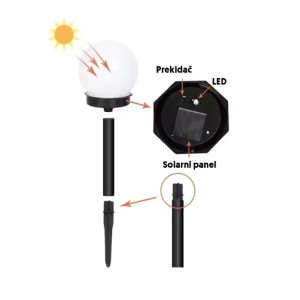 Solarna baštenska lampa 11813 - 2 kom. - Img 2