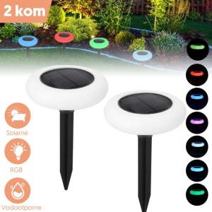 Solarna RGB baštenska lampa - 2 kom.