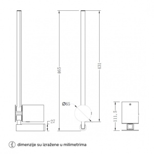 SOLEA 99 ZIDNA LAMPA 4W 3000K CRNA - Img 2
