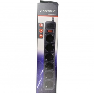 SPG6-B-6 (3G1.5) ** Gembird produzni kabl sa zastitom 6 uticnica(3x1.5mm, 16A,3500W)1.8m black (439) - Img 2