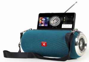 SPK-BT-17-G Gembird Portable Bluetooth speaker +handsfree 2x5W, FM, USB, SD, AUX + antena green - Img 2