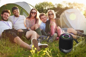 SPK-BT-LED-05-BK Gembird Portable Bluetooth RGB LED TWS speaker, 8W, BT, FM, USB, Handsfree, Black - Img 3