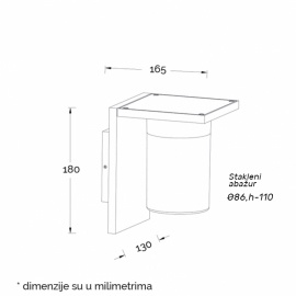 SVETILJKA JM-065 ZIDNA 1*E27 IP54 ANTRACIT - Img 3