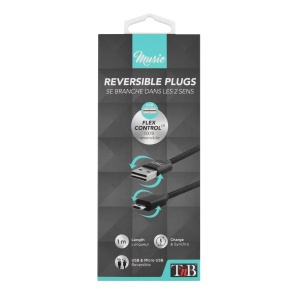 TNB CBMUSBSON2 MICRO USB KABEL 1M, Crni - Img 2