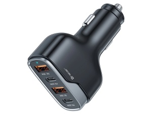 TRACER Auto punjač 60W 2x USB-C PD + 2x USB-A QC 3.0 12/24V QuickCharger - Img 2