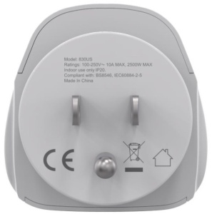 Travel adapter A-AC-USMINTF Gembird US suko 10A - Img 3