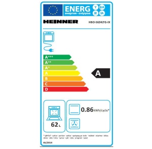 Ugradna rerna HEINNER HBO-S624LTG-IX 62l/mehanicka/inox - Img 2