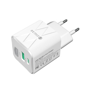 Univerzalni brzi PD punjač 1xUSB-C/PD + 1xUSBA/QC3