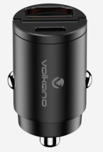 USB auto punjač Volkano Obscurix Series VK-8007-BK 30W USB-A + USB-C - Img 4