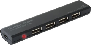 USB Hub 4 port Defender 2.0 Black Quadro Promt - Img 1