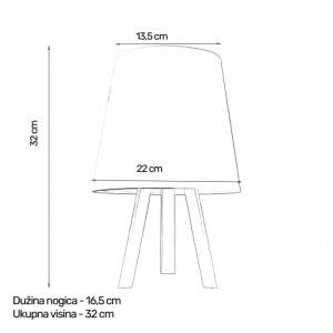 VESTA 508 STONA LAMPA 1*E27 TEGET - Img 2