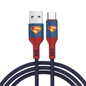 WB Moye Superman USB-A to USB-C Charging Cable 01 1m