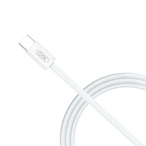 XO NB-Q260B Tip C na Tip C kabl – beli pleteni 1.5m 60W