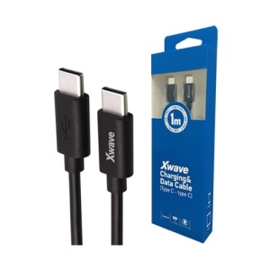 Xwave USB Kabl TipC M/M 3A 65W 480Mbps 1m black