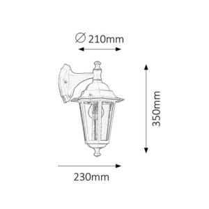 Zidna Lampa Velence E27 60w with ip43 (8203) - Img 2