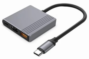 A-CM-COMBO3-05 Gembird USB Type-C 3-u-1 multi-port adapter,USB-A port F/HDMI port F/USB-C port F - Img 3