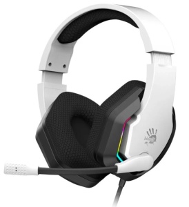 A4-G260P WHITE A4Tech Bloody gejmerske slusalice sa mikrofonom, 50mm/16ohm, USB za RGB, 3,5mm - Img 1