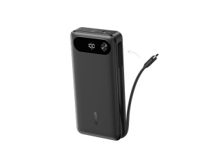 ANKER 20000mAh, 87W, sa ugrađenim USB-C kablom na izvlačenje, Power Bank crni