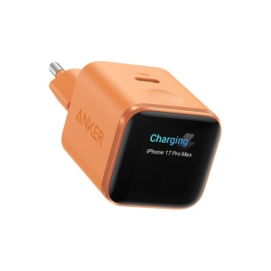 ANKER Nano 45W putni zidni punjač sa ekranom, USB-C port, narandžasti