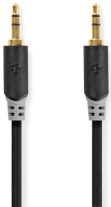 CABW22000AT100, Stereo audio kabl, 3,5 mm muški, Pozlaceni, 10,0 m, Antracit - Img 2