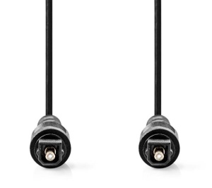 CAGL25000BK10 Optièki audio kabl, TosLink muški na TosLink muški, 1m, okrugli, PVC, Crni - Img 2