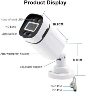 CAM-AHD2MP-PAU60 GMB BULLET kamera 2 mpix B/W 30M IR LED 4 In 1, AHD/TVI/CVI/CVBS, IP66, 2.8m - Img 1
