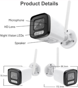 CAM-IP5MP-B6 GMB kamera 5MP, H.265 WiFi Camera, Metal, ICSEE App 2pcs IR LED+2pcs White LED, 2.8mm