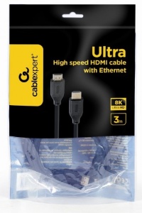 CC-HDMI8K-3M Gembird HDMI kabl v.2.1 ethernet support UHD/8K TV 3m - Img 3