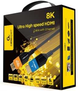 CC-HDMI8K-AOC-5M Gembird Active Optical (AOC) ULTRA High speed HDMI 2.1 8K UHD with Ethernet 5m