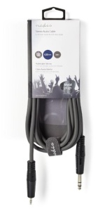 COTH23205GY30 Stereo Audio Cable 6.35mm muski na 3.5mm muski, 3m, Dark Grey - Img 2