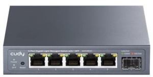 Cudy GS105ES1 V1.0 Switch Flash/ROM: 8 MB (64 Mbit) 1.25G SFP Gigabit RJ45