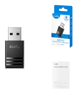 Cudy WU900, AX900 Dual-Band Wi-Fi 6 USB Adapter, 2.4 GHz,286 Mbps - Img 3