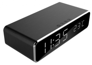 DAC-WPC-01 Gembird Digitalni sat + alarm sa bezicnim punjenjem telefona, Black - Img 2