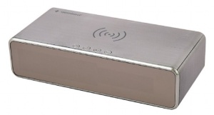 DAC-WPC-01-S Gembird Digitalni sat + alarm sa bezicnim punjenjem telefona, Silver - Img 2