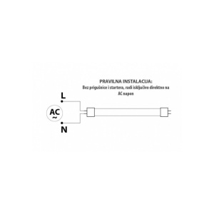 DAWN LED CEV T8 9W 3000K 900lm JEDNOSTRANA