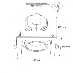 DAWN LED SVETILJKA DYF-01 25W 4000K BELA