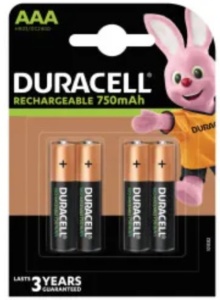 DURACELL 750 mah Punjiva R3 AAA baterija 4 komada u pakovanju - Img 2