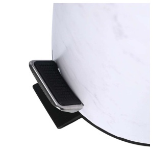 ESTIA ES02-22020 KANTA ZA OTPATKE METAL BAMBUS SA PEDALOM 5L MERMER BELA - Img 3