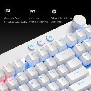 Gaming tastatura MCHOSE Mix 87 Hall Effect Magnetic Switch white - Img 3