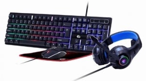 GGS-UMGL4-02 Gembird 4-in-1 Gejmerski set Ghost tastatura, mis, slusalice i podloga - Img 1