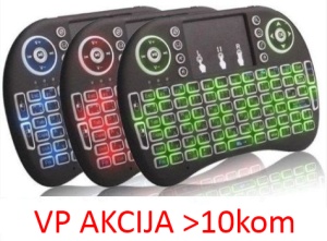 GMB-I8 ** Gembird 2.4GHz Wireless gaming Mini keyboard backlight and TOUCH, punjiva bat. BL-5C (519) - Img 1
