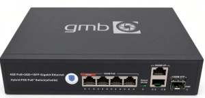 GMB POE -GS1006PTS1 Switch, IEEE802.3af/at/bt, 4 PoE 100/1000M, 2 UP-link 100/1000M, 52V 120W ,30W/P