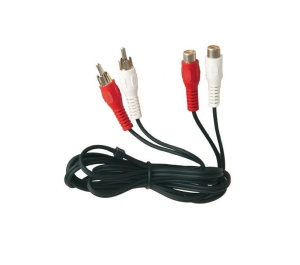 GSC AUDIO Kabl 2RCA MUŠKI NA 2RCA ŽENSKI 2.5M