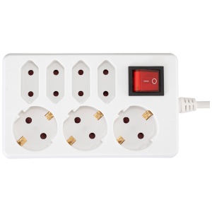 home Produžni kabel, 3 + 4 utičnice, 1.0mm2, 1.5 met, beli - NV 17/WH - Img 2