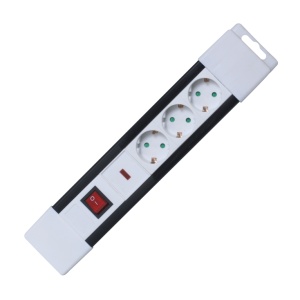 home Produžni kabel, 3 utičnice, prekidač, 1,5mm2, 2 met, beli - NVP 03K/WH - Img 1