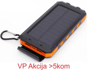 HRD-T12 ** Gembird solar power bank 12000mAh 2xUSB, 1xType-C, LED, kompas (999) - Img 2