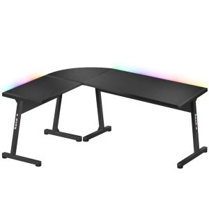 Huzaro Hero 6.0 Crni RGB Ugaoni Gaming sto - Img 3