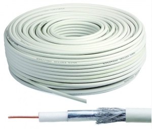 KABL-COAX-RG6/100 white (X553) koaksialni kabl RG6 bez konektora, conductivity 18%,6.5mm,100m - Img 1