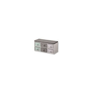 KESPER KSP17729 DEČIJA KLUPA KESPER SA FIOKAMA 33X68X29,5CM BELO SIVA - Img 3